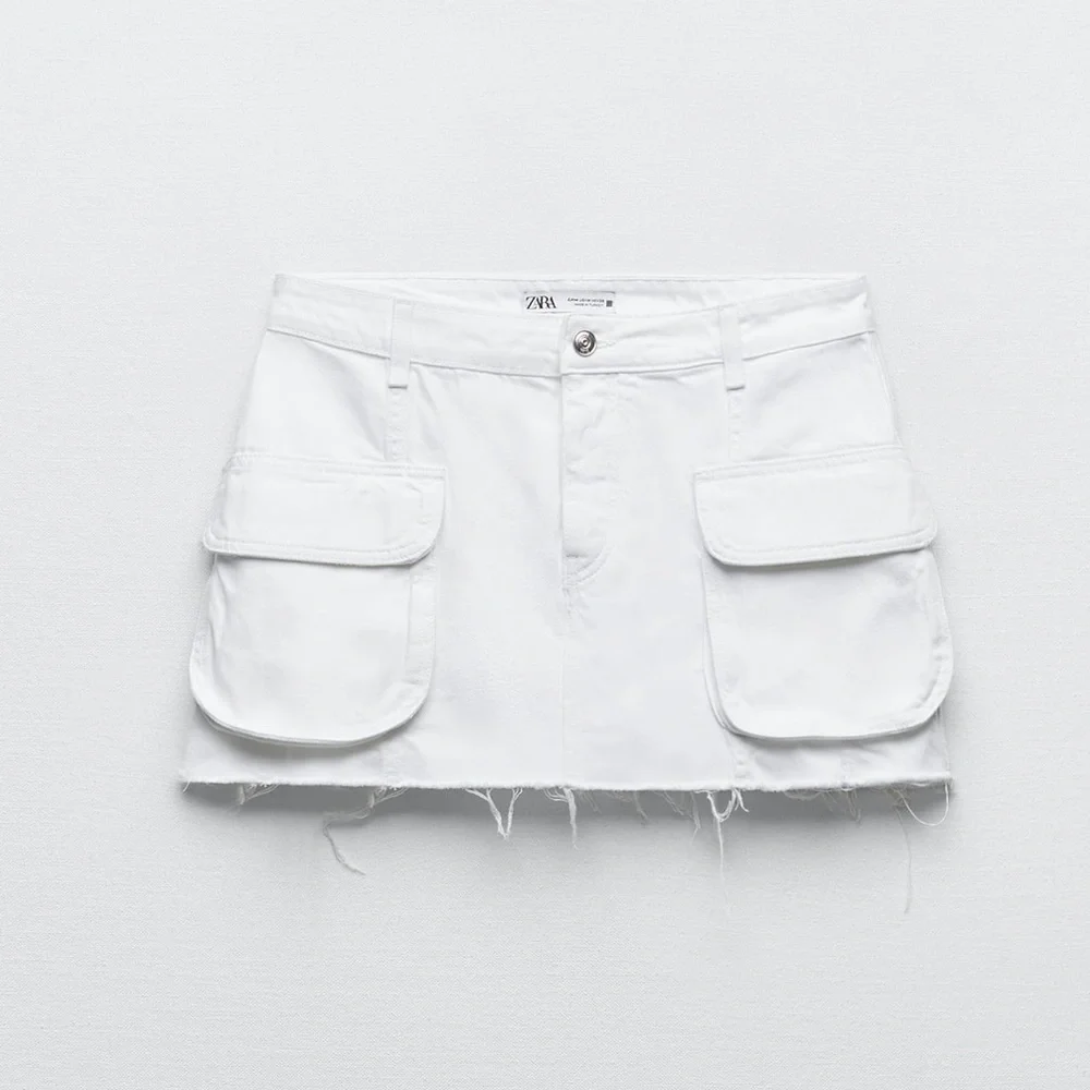 Zara Z1975 RIPPED MINI SKIRT